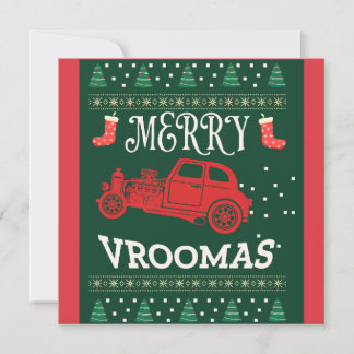 VROLIJKE VRACHTAUTO'S - KERST TRUI KAART