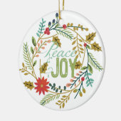 Vrolijke Vreugde Kerstmis Ornament (Links)