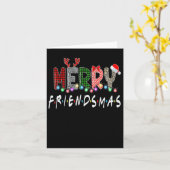 Vrolijke Vrienden als Kerstvrienden Matching Sweat Kaart (Gele Bloem)