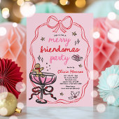 Vrolijke Vriendjes Kerstcocktail Holiday Party Kaart