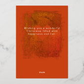 Vrolijke vrolijke artistieke hartschildering Kerst Folie Feestdagenkaart (Achterkant)