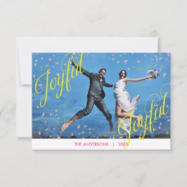 Vrolijke Vrolijke Confetti Foto - 3x5 Kerstkaart Kaart