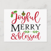 Vrolijke vrolijke en gezegende feestdagen ansichtk (Voorkant)