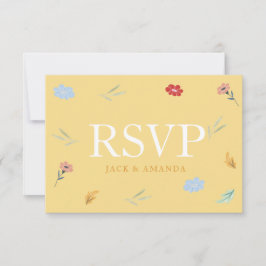 Vrolijke vrolijke kleurrijke Bloemen RSVP Response