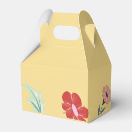 Vrolijke vrolijke kleurrijke bloemenbruiloft gunst bedankdoosjes