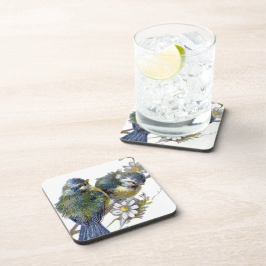 Vrolijke vrolijke vogels drankjes onderzetter (Rechterzijde)