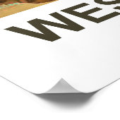 Vrolijke vrouw op Weston Super Mare Poster (Hoek)