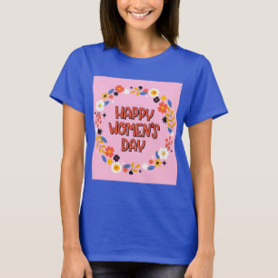 vrolijke vrouwendag t-shirt