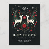 Vrolijke warme Scandinavische kerstbusiness Feestdagenkaart (Voorkant)