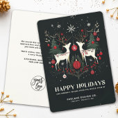 Vrolijke warme Scandinavische kerstbusiness Feestdagenkaart