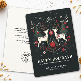 Vrolijke warme Scandinavische kerstbusiness Feestdagenkaart