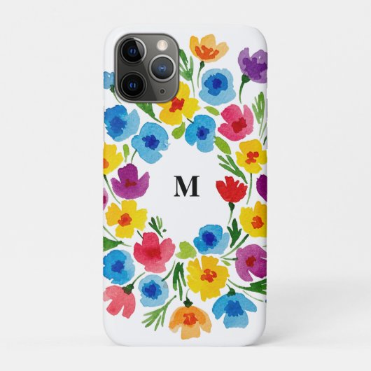 Vrolijke Waterverf Bloemen Case-Mate iPhone Case (Achterkant)