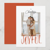 Vrolijke Waterverf borstel belettering Flat Feestdagenkaart (Voorkant / Achterkant)