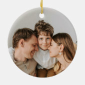 Vrolijke Waterverf borstel belettering Flat Keramisch Ornament (Achterkant)