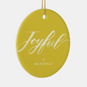 Vrolijke Waterverf borstel belettering Flat Keramisch Ornament (Rechts)