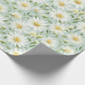 Vrolijke Waterverf Daisies voor vreugdevol feest Cadeaupapier (Hoek)
