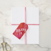 Vrolijke waterverf kerstcadeau tags cadeaulabel (Met Touw)
