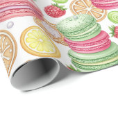 Vrolijke Waterverf Macaron Cadeaupapier (Rol Hoek)