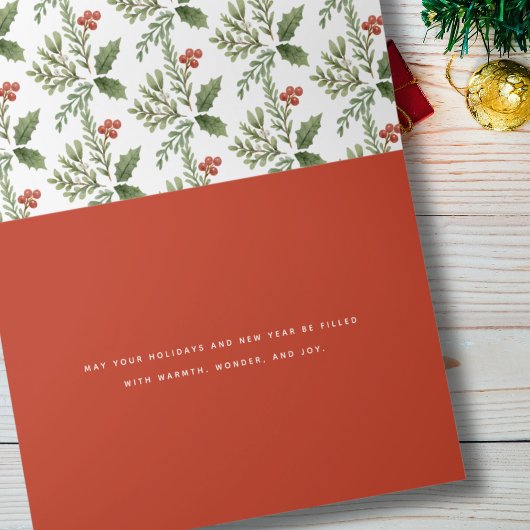 Vrolijke Waterverf Poinsettia Bloemenkerst Feestdagen Kaart