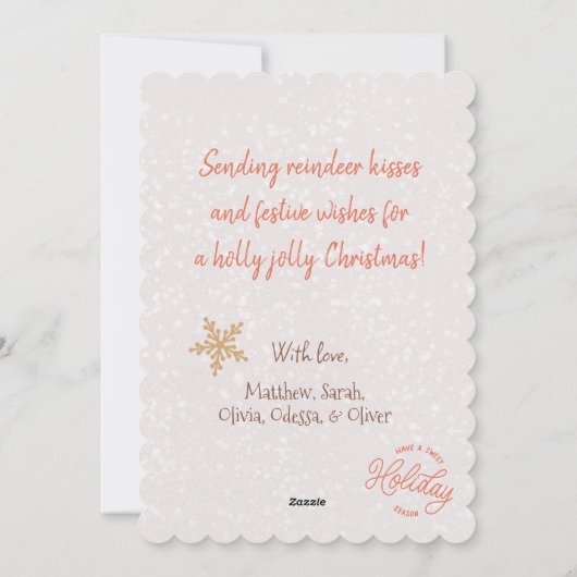 Vrolijke Waterverf Rendier Snowy Merry Christmas Feestdagenkaart (Achterkant)