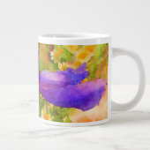 Vrolijke Waterverf Spring Flowers Jumbo Mok (Rechts)