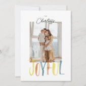 Vrolijke Waterverfpenseel Lettering Plat Feestdagenkaart (Voorkant)