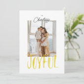 Vrolijke Waterverfpenseel Lettering Plat Feestdagenkaart (Staand voorkant)