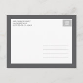 Vrolijke welkomstaankondiging aankondigingskaart (Achterkant)