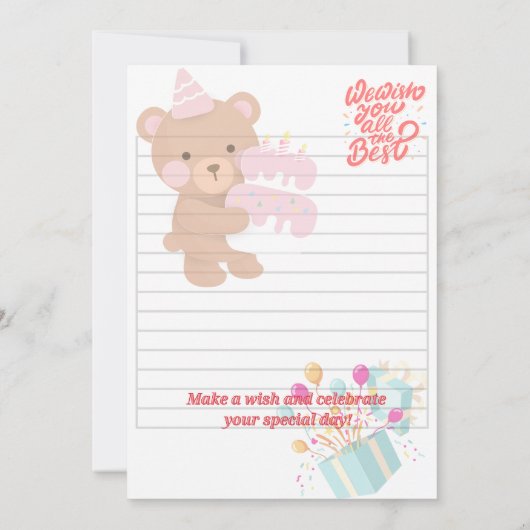 Vrolijke wensen bedankkaart (Achterkant)