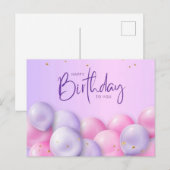 Vrolijke Wensen: Een Traditionele Verjaardagsvieri Briefkaart (Voorkant / Achterkant)