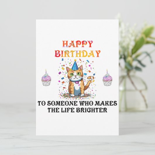 Vrolijke Wensen: Een Verjaardagskaart  Kaart (Staand voorkant)