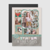 Vrolijke wensen Kerstmis 6 aangepaste fotocollage (Voorkant / Achterkant)