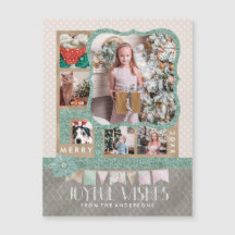 Vrolijke wensen Kerstmis 6 aangepaste fotocollage