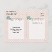 Vrolijke wensen Kerstmis 6 aangepaste fotocollage Feestdagenkaart (Achterkant)