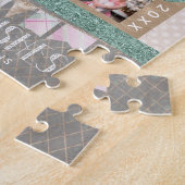 Vrolijke wensen Kerstmis 6 aangepaste fotocollage Legpuzzel (Zijkant)