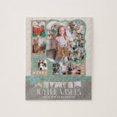 Vrolijke wensen Kerstmis 6 aangepaste fotocollage Legpuzzel (Verticaal)
