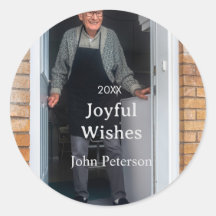 Vrolijke wensen voeg naam foto man feestdagen jaar