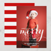 Vrolijke wensen voor Kerstmis | Vakantiefotokaart Feestdagenkaart (Voorkant / Achterkant)