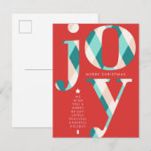 Vrolijke wensen - Vrolijke kerst Kaart (Voorkant / Achterkant)