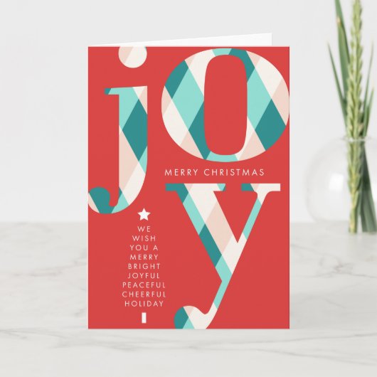 Vrolijke wensen - Vrolijke kerst Kaart (Voorkant)