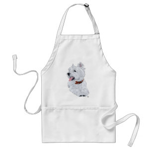 Vrolijke West Highland White Terrier Standaard Schort