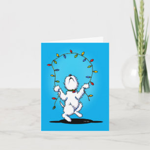 Vrolijke Westie Kerst Kaarten