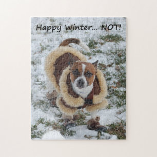 Vrolijke winter niet! Chihuahua Legpuzzel