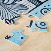 Vrolijke Winter Scene Legpuzzel (Zijkant)