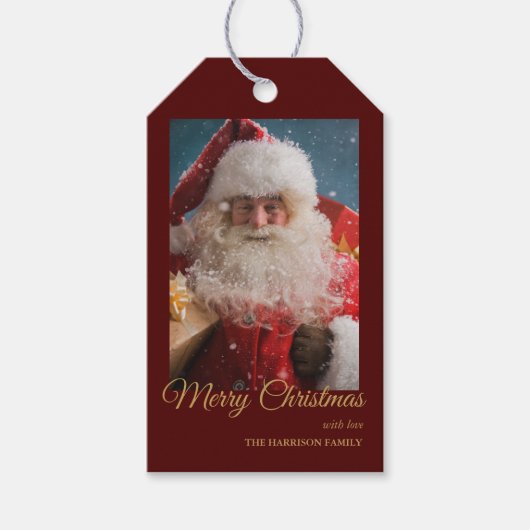 Vrolijke Winter Sinterklaas | Vrolijk kerstfeest Cadeaulabel (Voorkant)