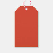 Vrolijke wintergnoom in rood Pet Cadeaulabel (Achterkant)