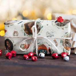 Vrolijke wintermomenten | Familiefoto's Kerstmis Cadeaupapier