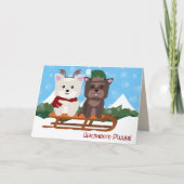 Vrolijke X-mas in het Oekraïens - Щасливог о Р і з Kaart (Voorkant)