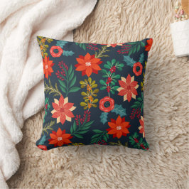 Vrolijke Xmas Floral Sierkussen