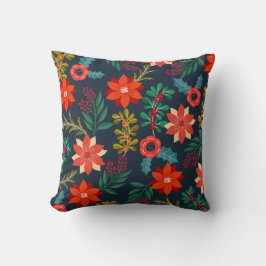 Vrolijke Xmas Floral Sierkussen